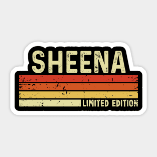 Sheena Name Vintage Retro Limited Edition Gift Sticker